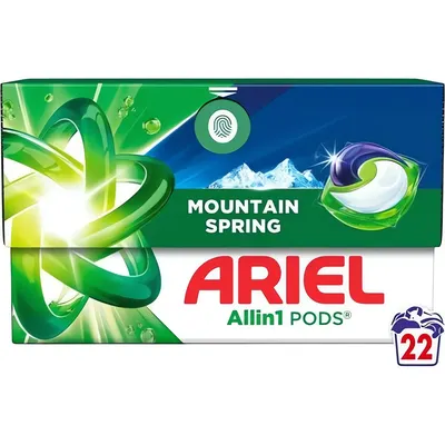 Капсулы для стирки Ariel Горный родник (22шт)
