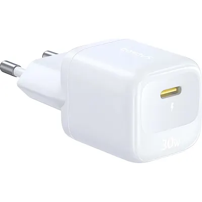Адаптер питания сетевой Baseus E01231 EnerFill FN22 Fast Charger 1C 30W EU / E0123101 (лунный белый)