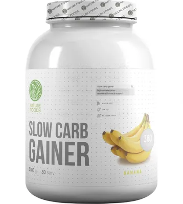 Гейнер Nature Foods Delicious Slow Carb Gainer (3000г, банан)