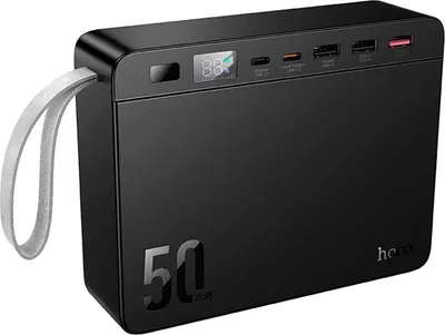 Портативное зарядное устройство Hoco J166 Carretera 22.5W+PD20W с фонариком 50000mAh (черный)
