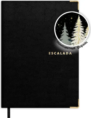 Ежедневник Escalada Сафьян / 73905 (160л, черный)