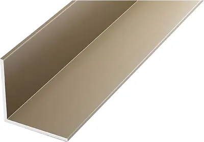 Уголок алюминиевый КТМ-2000 У2020-06-2 20x20 2м (шампань)