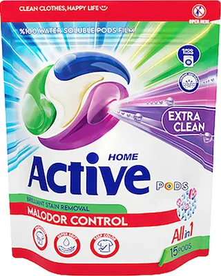 Капсулы для стирки Active Home 15шт