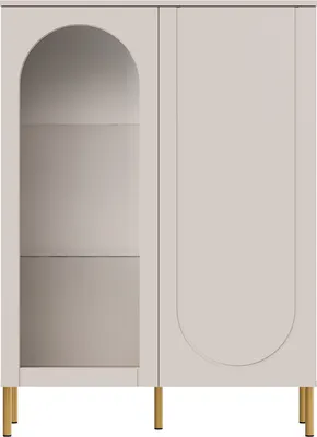 Шкаф с витриной Arvento Atika REG1D1W/130 (персидский жемчуг)