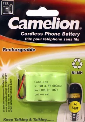 Аккумулятор Camelion C028 3NH-2/3AA600-BP1 (T-107)