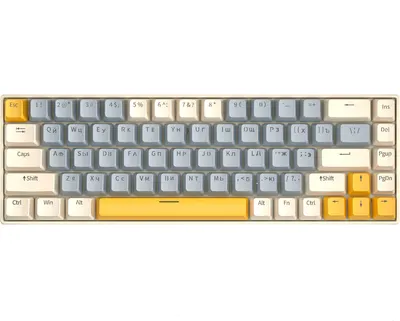Клавиатура Cyberlynx KA68 (серый/белый/желтый)