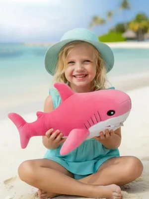 Мягкая игрушка BelToys Акула 45см (розовый)