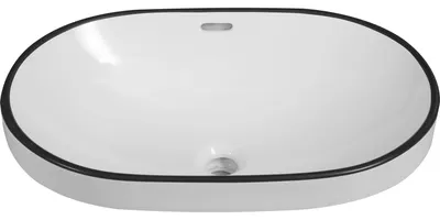 Умывальник Oliveeka 6002B-C-008 (белый/черный)