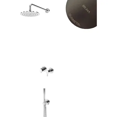 Душевая система со смесителем Bruma Elo Leaf Gunmetal / 1673608MG