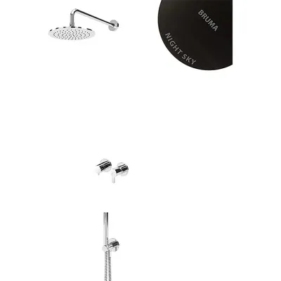 Душевая система со смесителем Bruma Elo Leaf Night Sky / 1673608NS