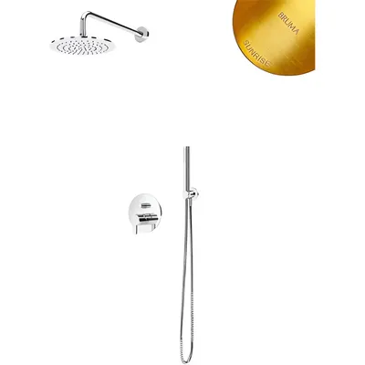 Душевая система со смесителем Bruma Elo Leaf Sunrise / 1677222SR