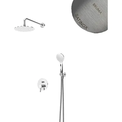 Душевая система со смесителем Bruma UltraThin Lusitano Satinox / 1077608ST