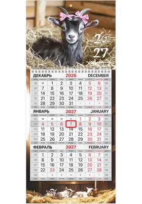 Календарь настенный Brauberg Милая козочка. 2027 год / 118355