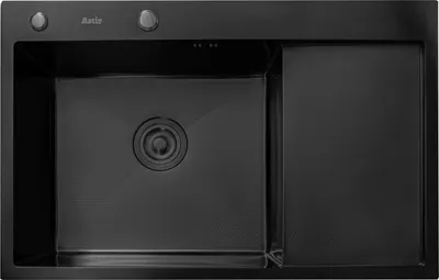 Мойка кухонная Astir Decor PVD Black 78x51BL (с дозатором и корзиной)