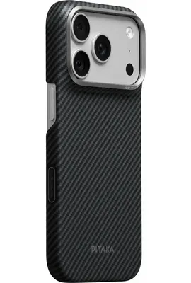 Чехол-бампер Pitaka Ultra-Slim Apple iPhone 18 Pro (черный/серый)
