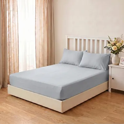 Простыня ADELIS Перкаль на резинке 200x200x30 / ПР-030 (серый)