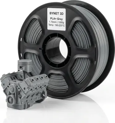 Пластик для 3D-печати BYNET3D PLA + / BN_PLA10_GY (Gray)