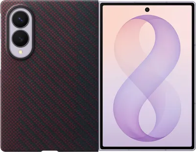 Чехол-накладка Samsung Carbon Magnet Case для Galaxy Z Fold8 / EF-KF971SREGRU (фиолетовый)