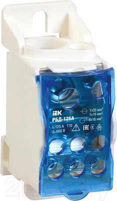 Распределительный блок на DIN-рейку IEK RBD-125