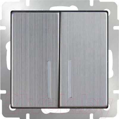 Выключатель Werkel WL02-SW-2G-LED / a030794 (глянцевый никель)