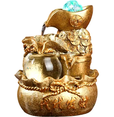 Фонтан декоративный Sima-Land Мешок с золотыми монетами / 4627469