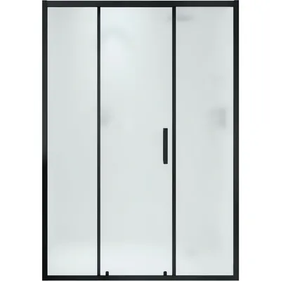 Душевая дверь MaybahGlass 195x150 / MGD-2755-6 (сатин/черный)