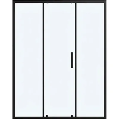 Душевая дверь MaybahGlass 195x180 / MGD-2776-6 (бесцветное стекло/черный)