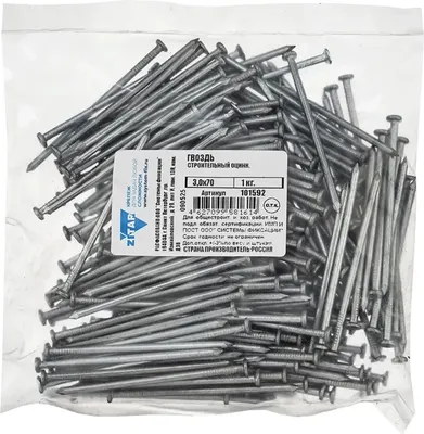 Гвоздь строительный Zitar 3x70 / 101592 (1кг)