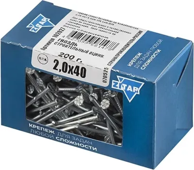 Гвоздь строительный Zitar 2x40 / 102027 (200г)