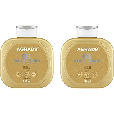Набор гелей для душа Agrado Bath & Shower Gel Gold (2x750мл)