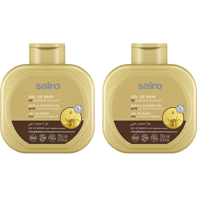 Набор гелей для душа Sairo Bath & Shower Gel Gold Exclusive Fragrance (2x750мл)