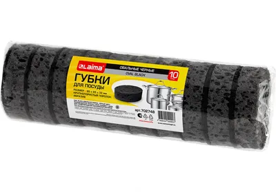 Набор губок для мытья посуды Laima 702748 (10шт, черный)