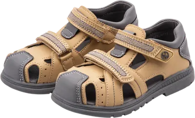 Сандалии детские Amarobaby Travel / AB-OB26-40TL/4111-25 (р.25, горчичный/серый)