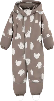 Комбинезон прогулочный детский Amarobaby Adventure Light / AB-OD26-6201ADL/12-86 (р.86-92, коричневый/собаки)