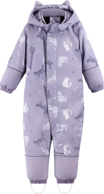 Комбинезон прогулочный детский Amarobaby Adventure Light / AB-OD26-6201ADL/17-104 (р.104-110, сиреневый/кошки)