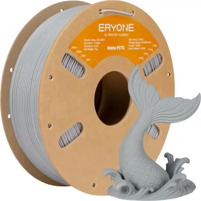 Пластик для 3D-печати Eryone Matte PETG / B0401003 (1.75мм, 1кг, серый)