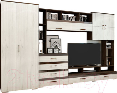 Стенка Горизонт Мебель Коста (венге/прованс)