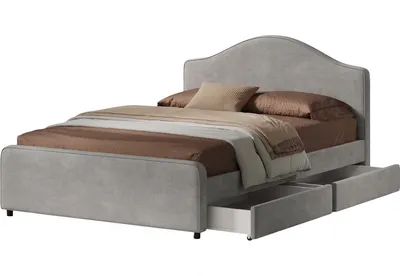 Двуспальная кровать Sonit  Dana 180x200 шенилл Eclipse c ящиками (07 светло-серый)