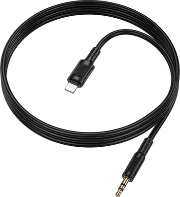 Кабель Borofone BL25A Lightning-AUX (1м, черный)