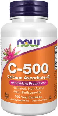 Комплексная пищевая добавка NOW Vitamin C-500 Calcium Ascorbate-C 500mg (100 капсул)