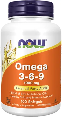 Жирные кислоты NOW Omega3-6-9 1000mg (100 капсул)
