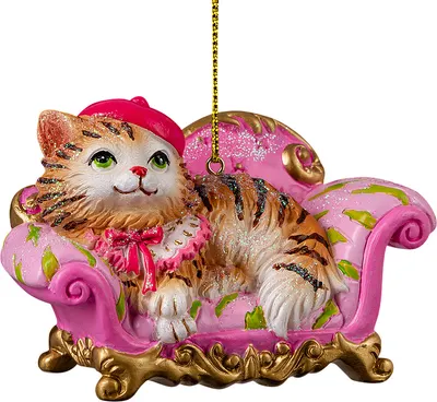 Елочная игрушка Erich Krause Decor. Кошка на софе / 66100