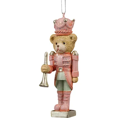 Елочная игрушка Erich Krause Decor. Мишка с трубой зефирный / 66153