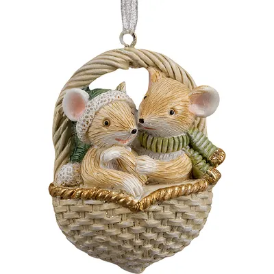 Елочная игрушка Erich Krause Decor. Мышки в корзине / 66170