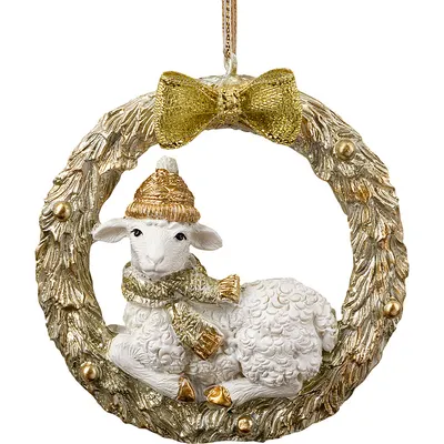 Елочная игрушка Erich Krause Decor. Овечка в венке / 66227