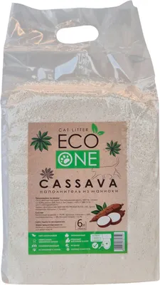 Наполнитель для туалета Eco One Cassava из маниоки (2.5кг/6л)