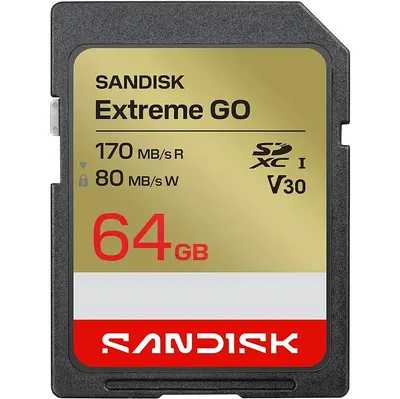 Карта памяти SanDisk Extreme GO SDXC 64GB UHS-I V30 (SDSDXGN-064G-GNCIN)