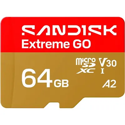 Карта памяти SanDisk Extreme GO MicroSDXC 64GB UHS-I V30 A2 (SDSQXGN-064G-GN6MN)