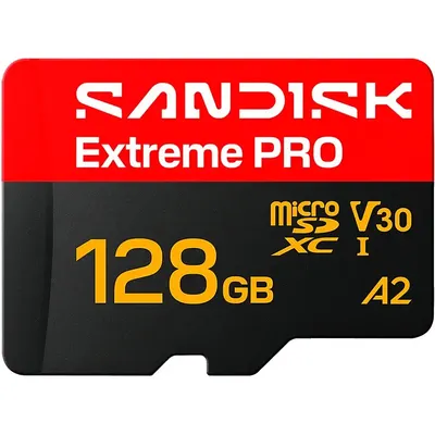 Карта памяти SanDisk Extreme PRO MicroSDXC 128GB UHS-I V30 A2 (SDSQXCJ-128G-GS6MA)
