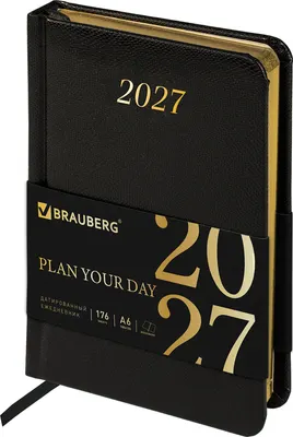 Ежедневник Brauberg Iguana 2027 / 118106 (черный)